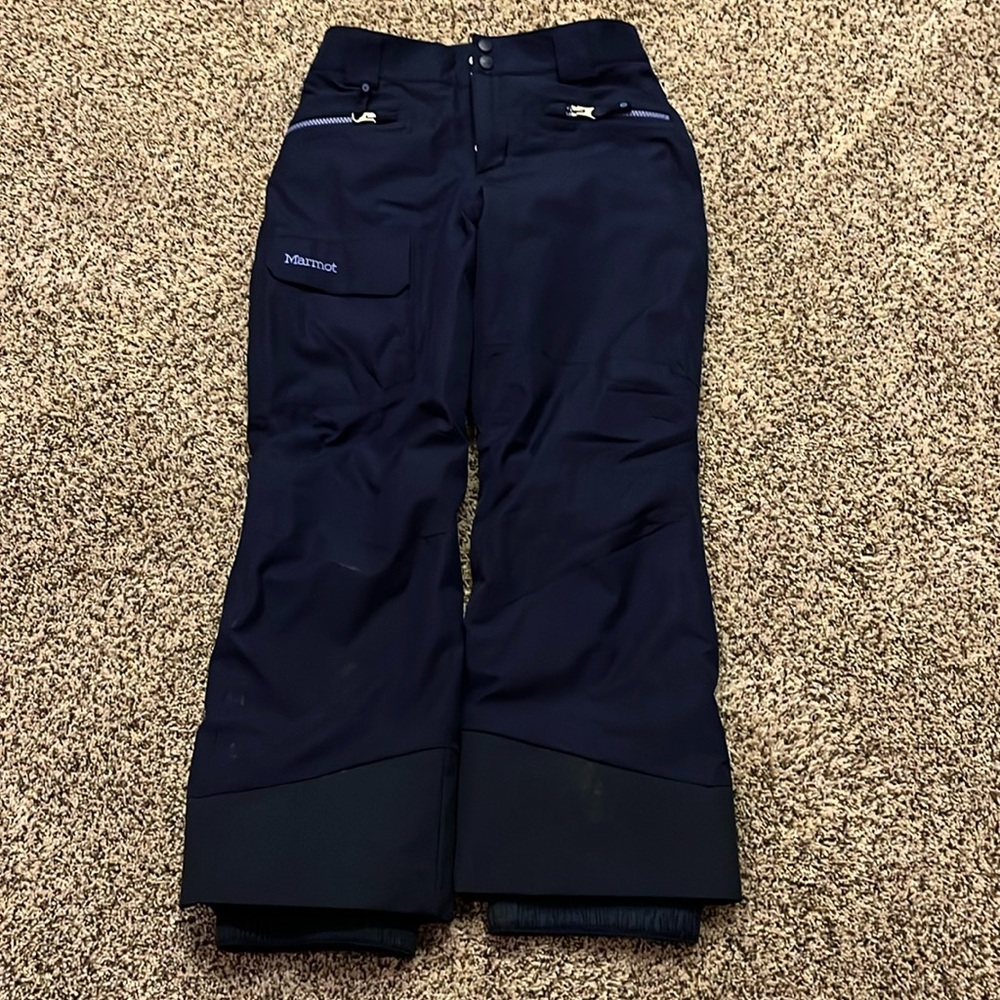 Youth snow pants  Marmot brand. Baby blue